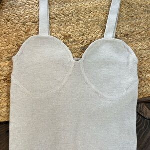 Gray Knit Tank Top